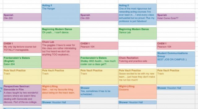 First Year Schedules