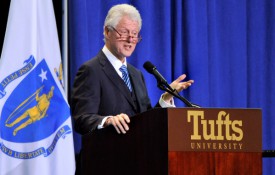 Image: Previous speakers have included Tony Blair, Madeleine Albright, Hillary Clinton, and George H. W. Bush.