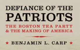 Image: At the 2011 Humanities Open House, Professor Ben Carp spoke to prospective students and handed out copies of his new book on the Boston Tea Party: Defiance of the Patriots.