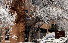 Image: A huge resource for International Relations majors is the Fletcher School. While Fletcher is a graduate school of international relations, undergraduate students may take classes there, and Fletcher sponsors major lectures on campus, like former President Clinton in November 2011.