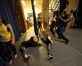 Backstage at the Aidekman Arts Center
